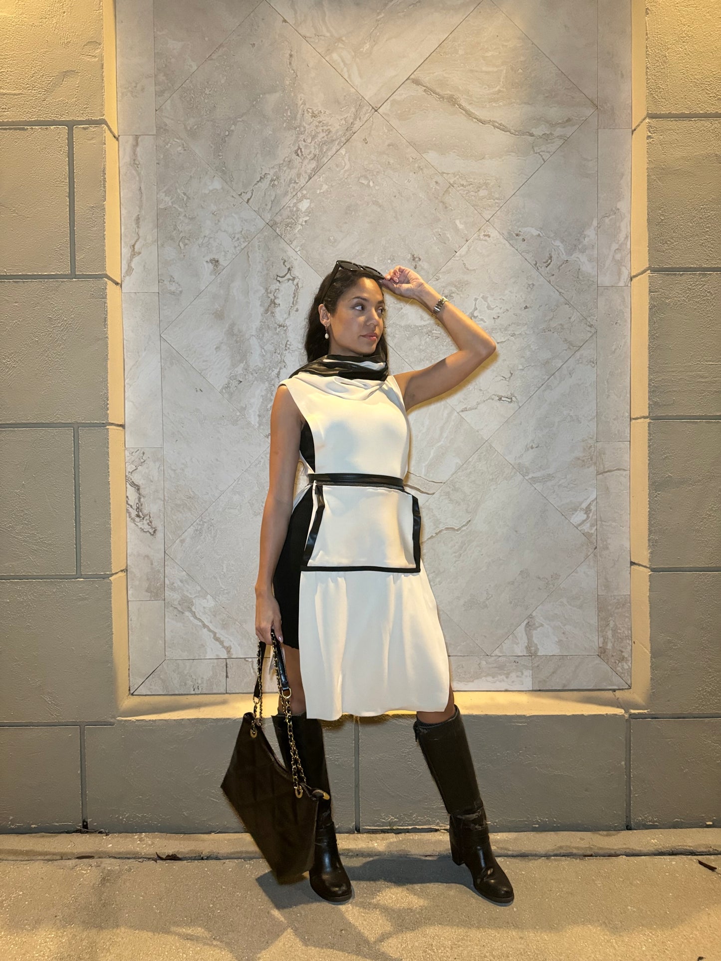 Beige Overlay Dress - Jarix Fashions