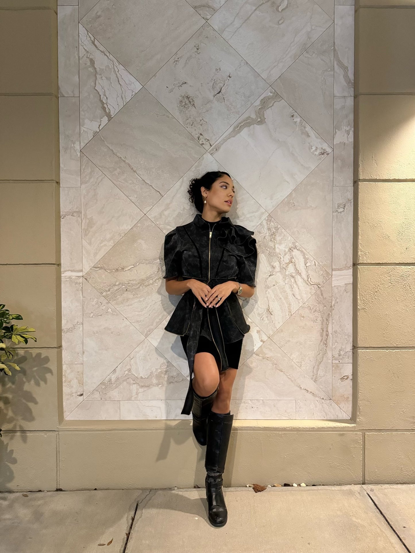 Leather Snakeskin Inspired Jacket - Jarix Fashions