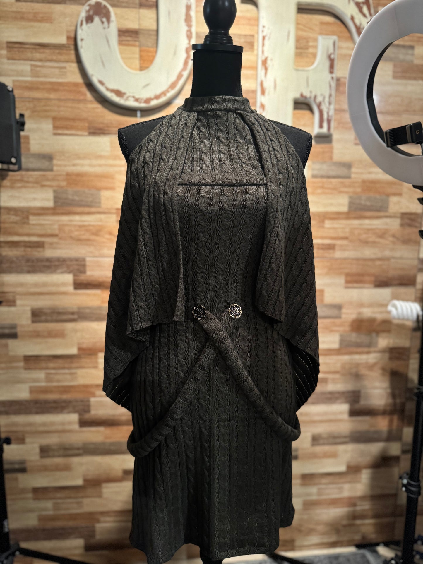 Olive Green Sweater Dress - Jarix Fashions