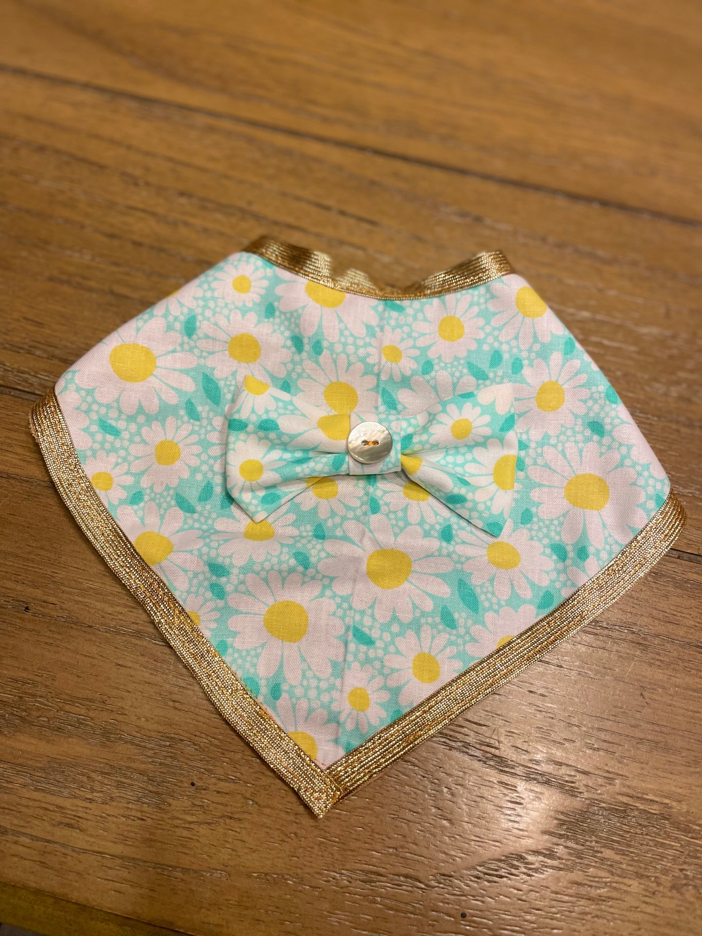 Mint Floral Puppy Bandana - Jarix Fashions