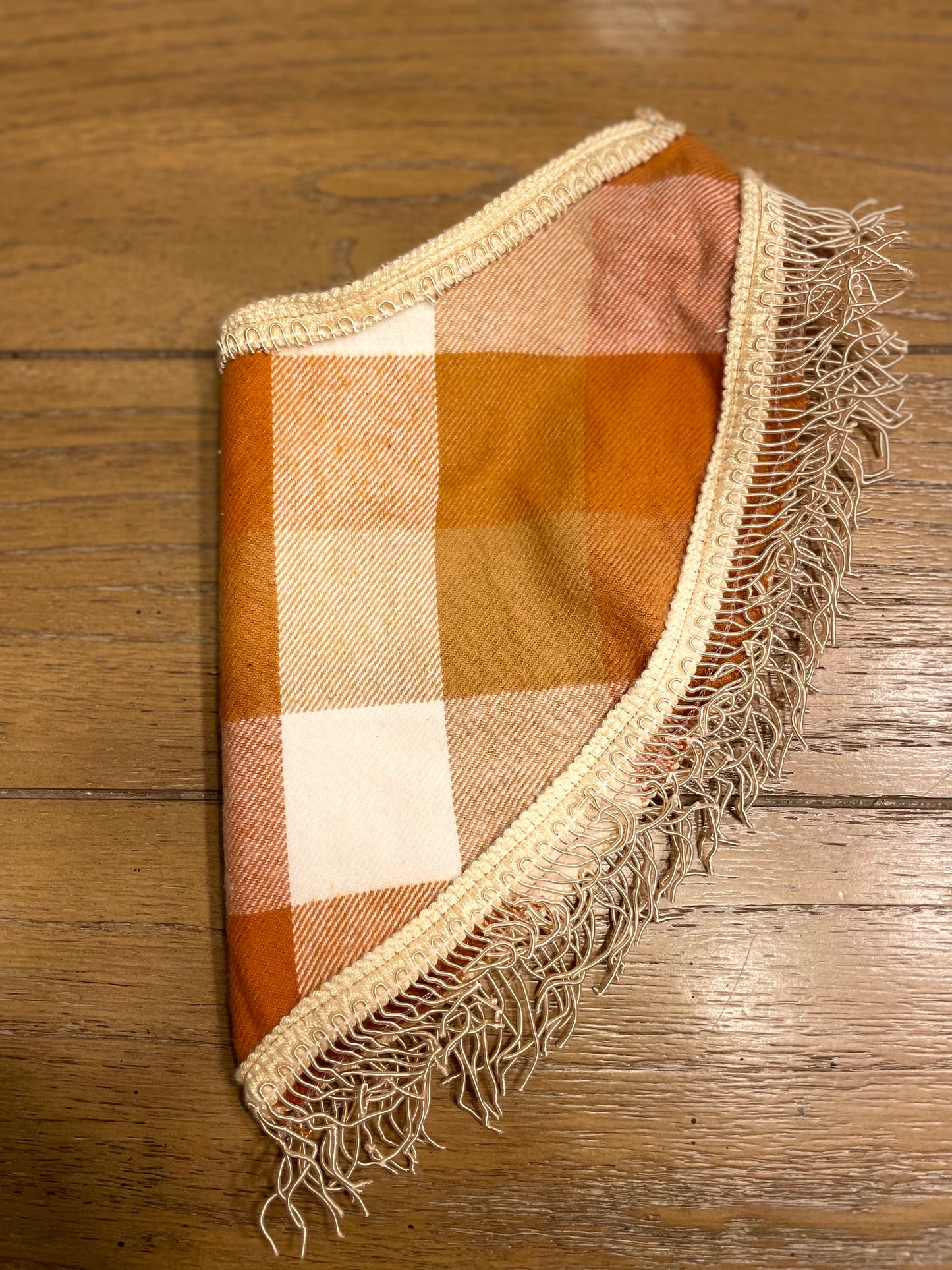Orange Plaid Puppy Bandana - Jarix Fashions