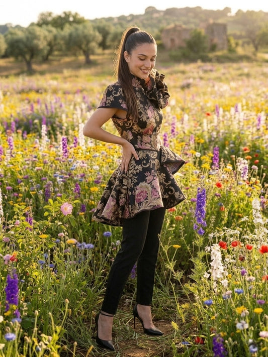 The Midnight Blossom Jacket - Jarix Fashions 