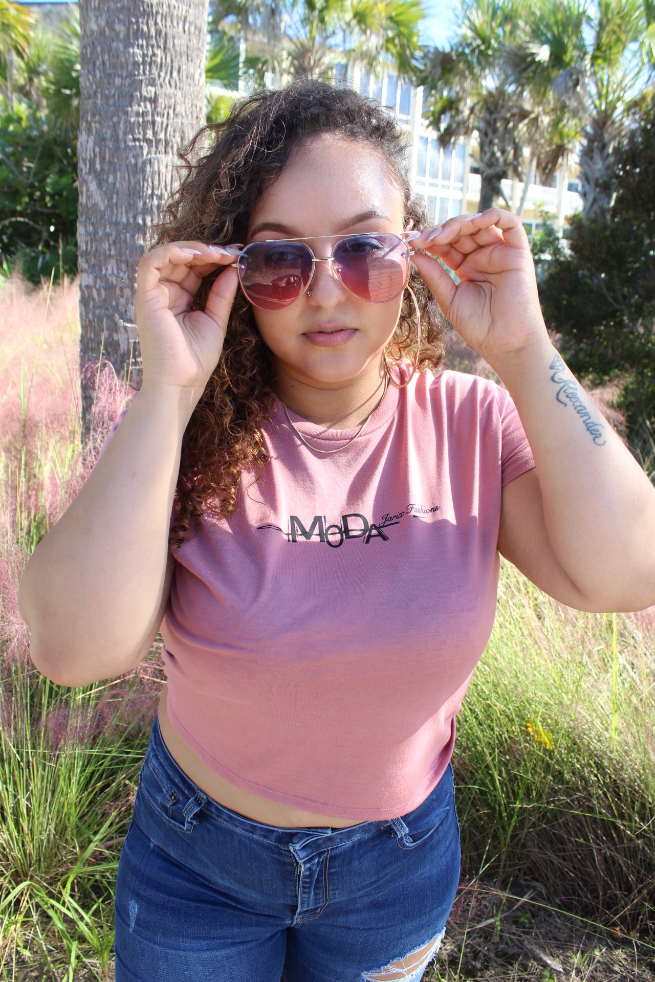 Mauve Pink Moda Crop Top - Jarix Fashions 