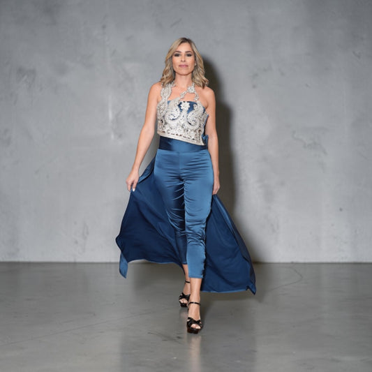 Midnight Royalty Pant Set (Studio to Runway - Final Sale) - Jarix Fashions 