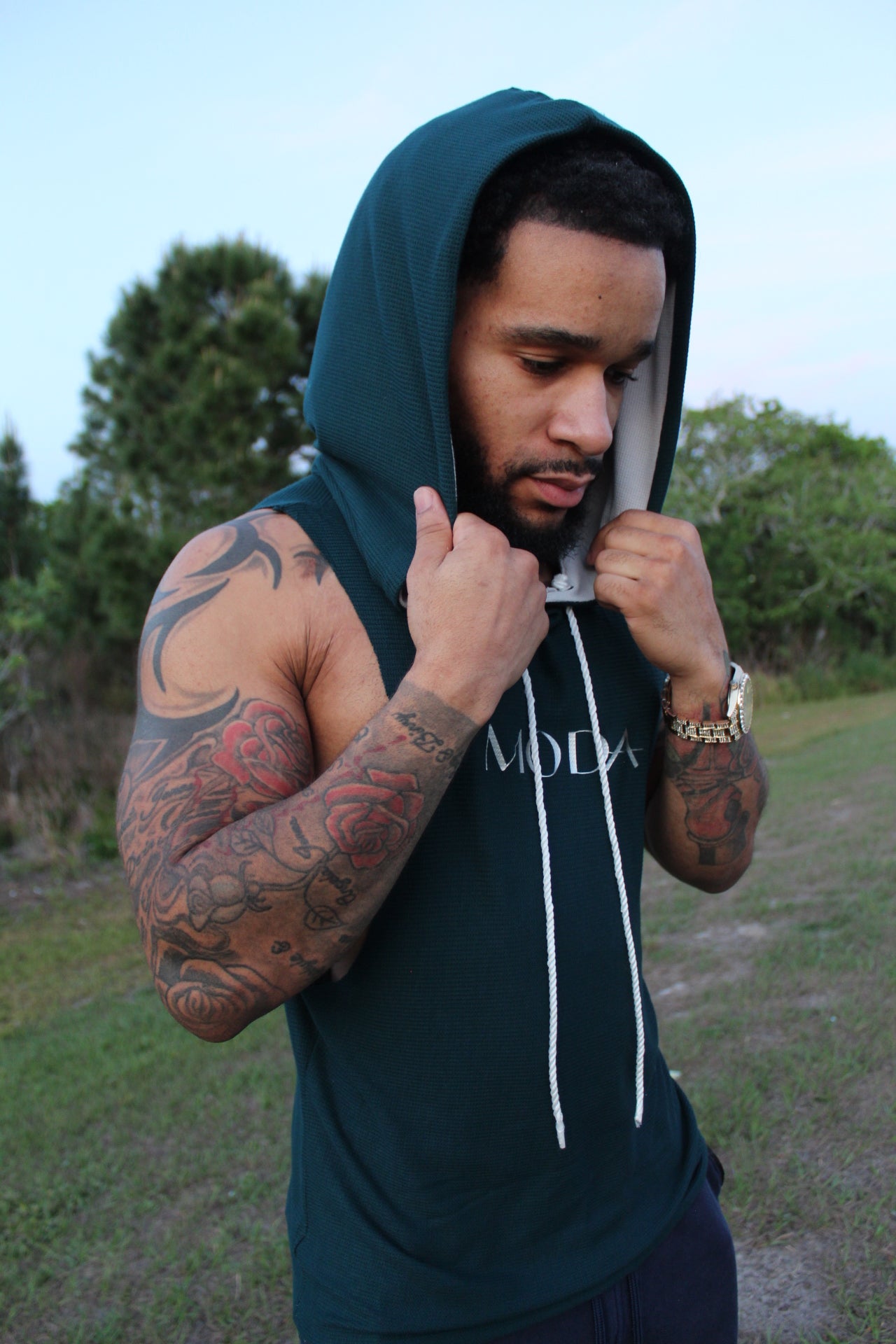 Teal Muscle Moda Hoodie - Jarix Fashions 