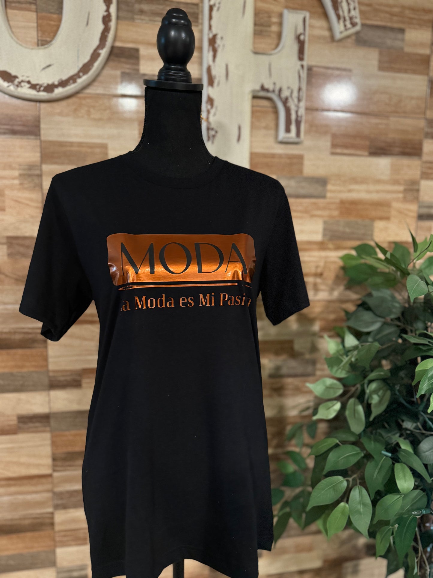 Copper Metallic Moda Tee