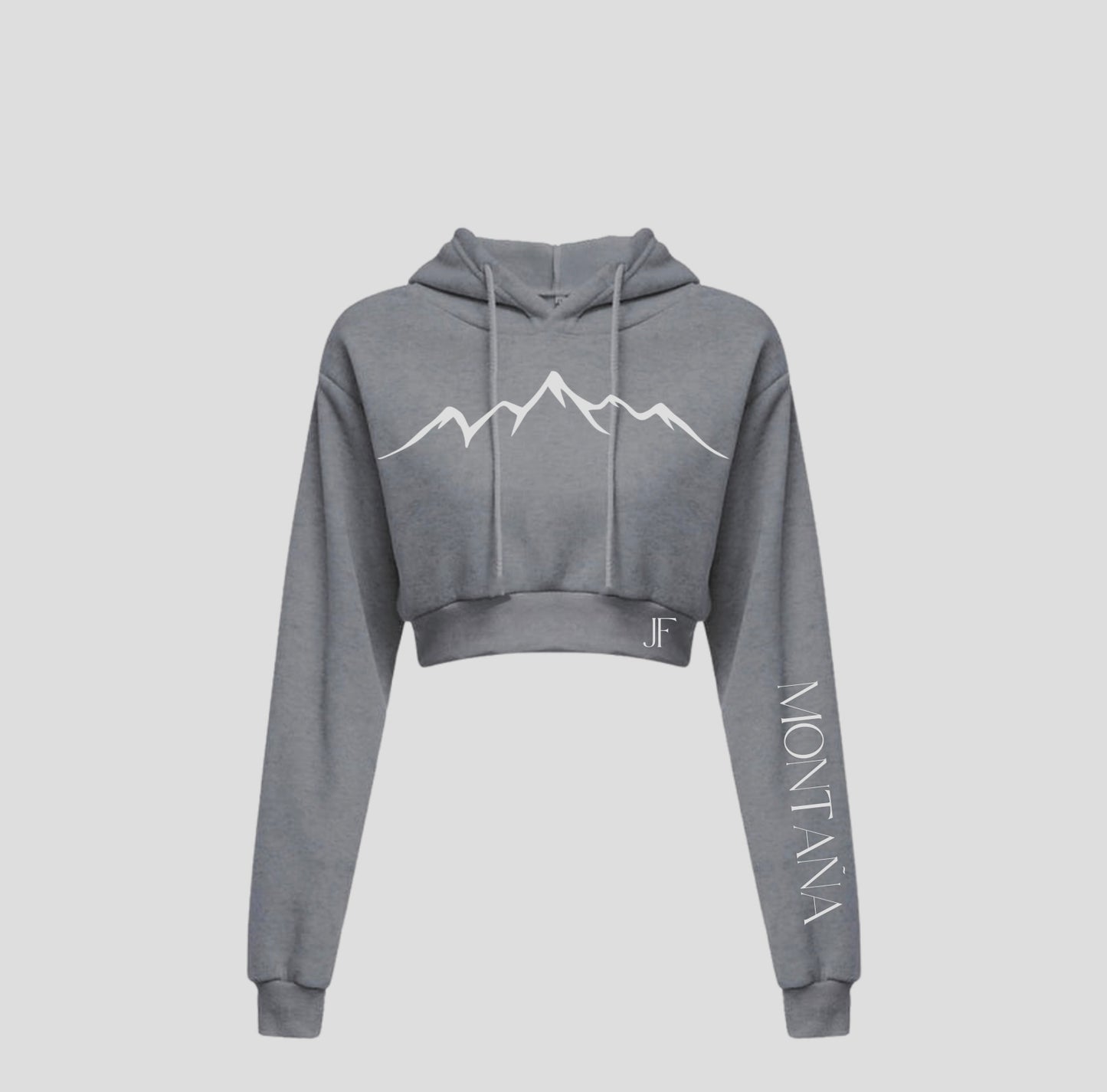 Grey Crop Hoodie