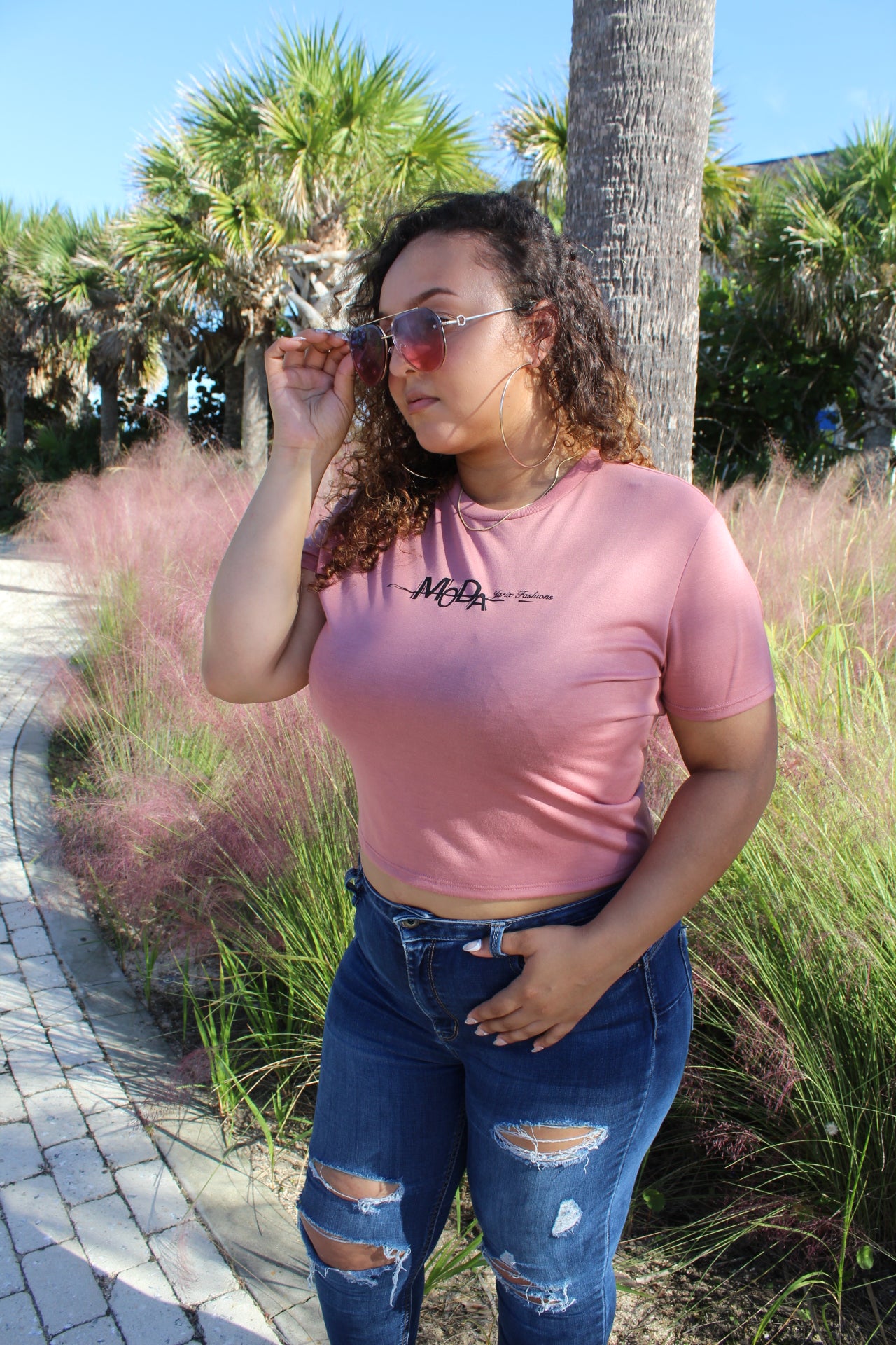 Mauve Pink Moda Crop Top - Jarix Fashions 