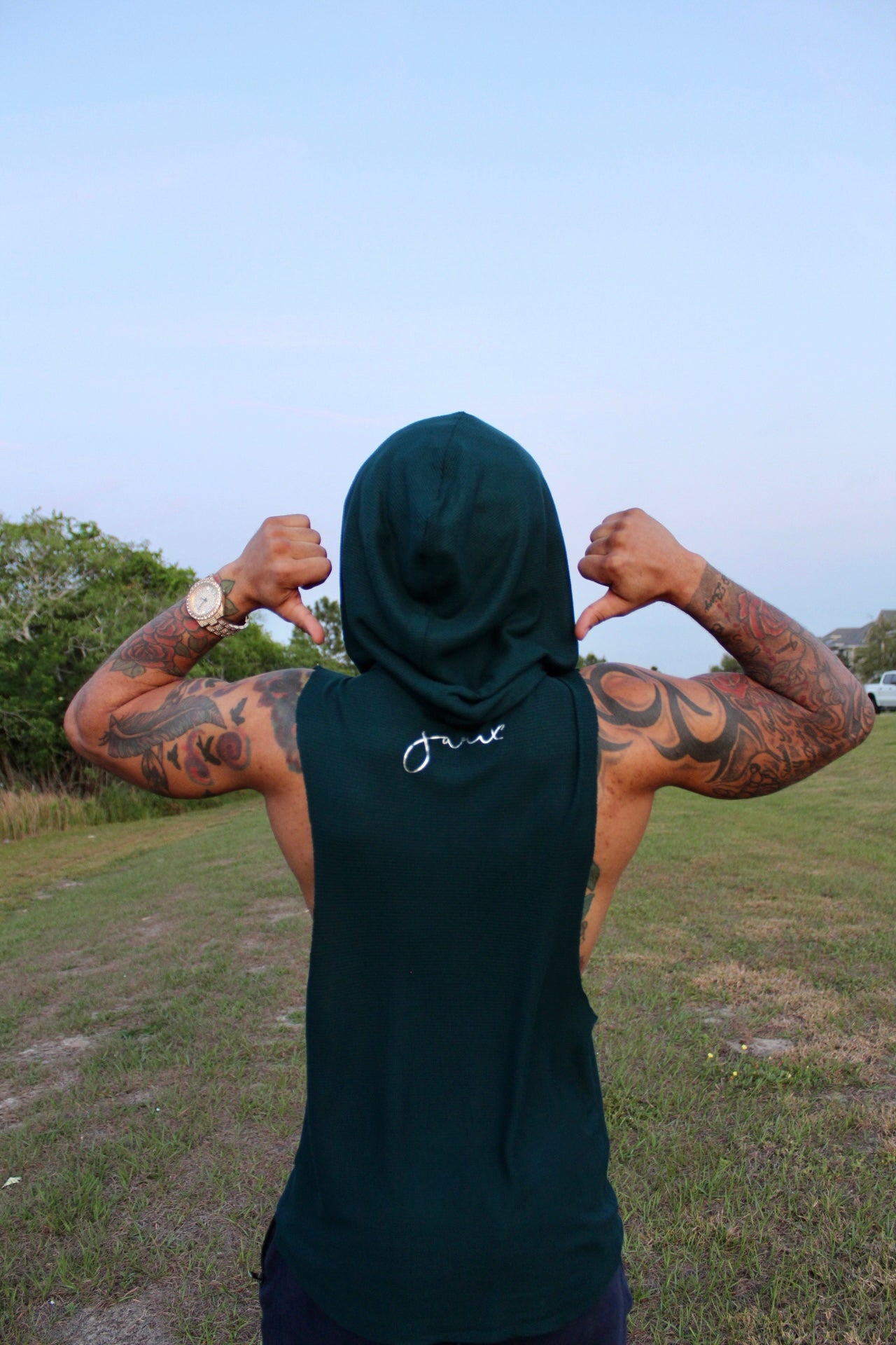 Teal Muscle Moda Hoodie - Jarix Fashions 