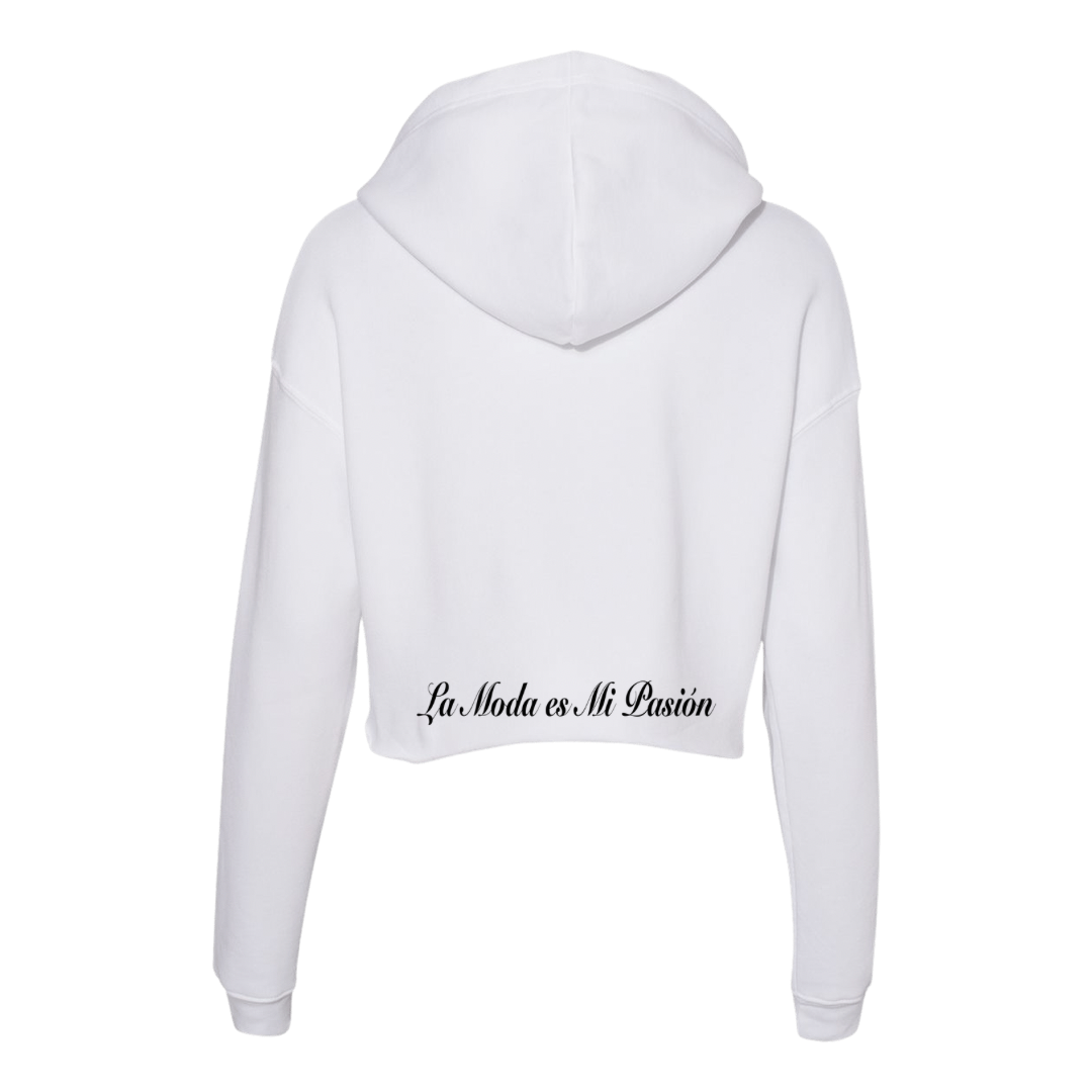 White Moda Crop Hoodie - Jarix Fashions 