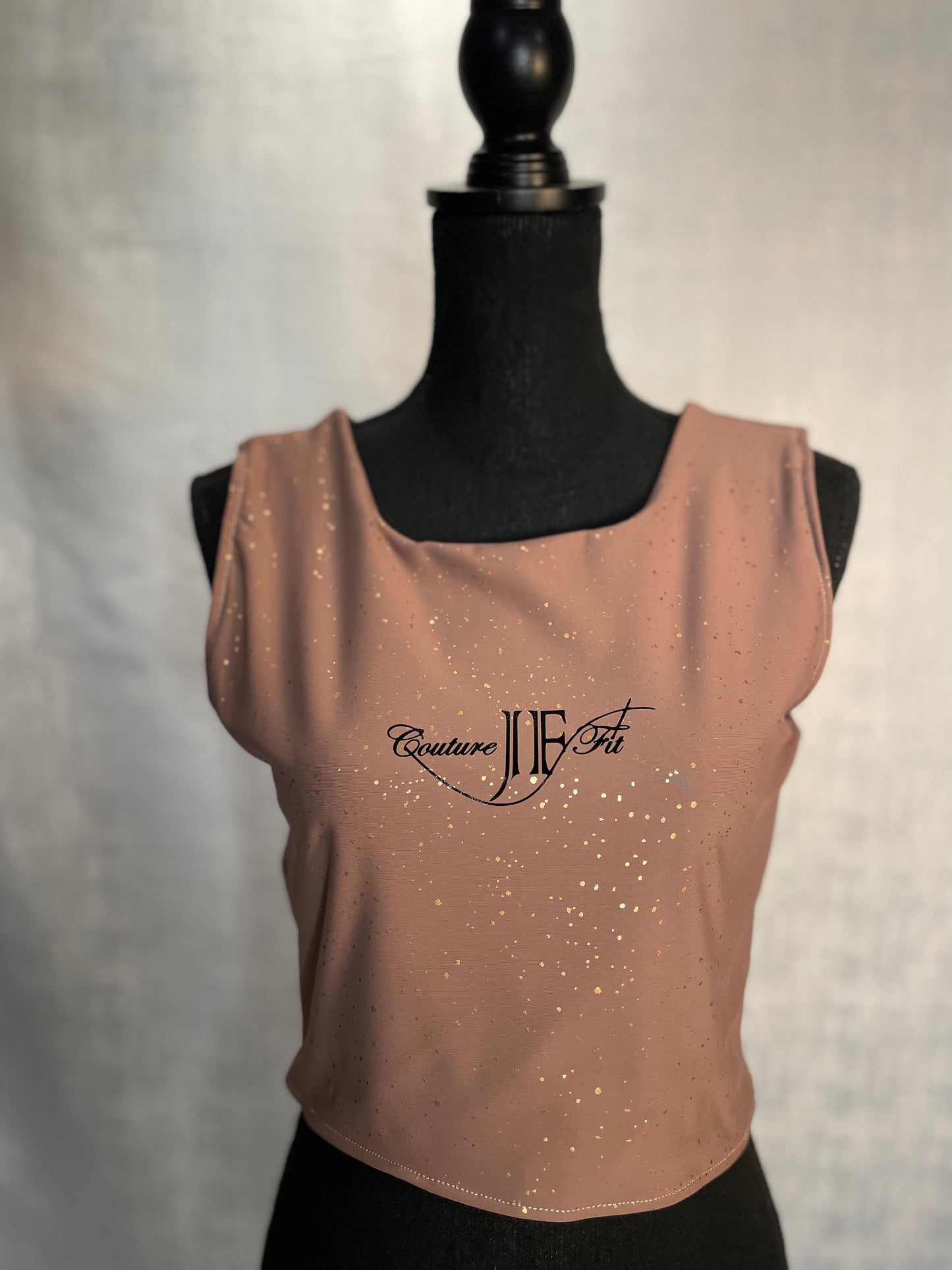 Chocolate Rose Gold Reversible Crop - Jarix Fashions 