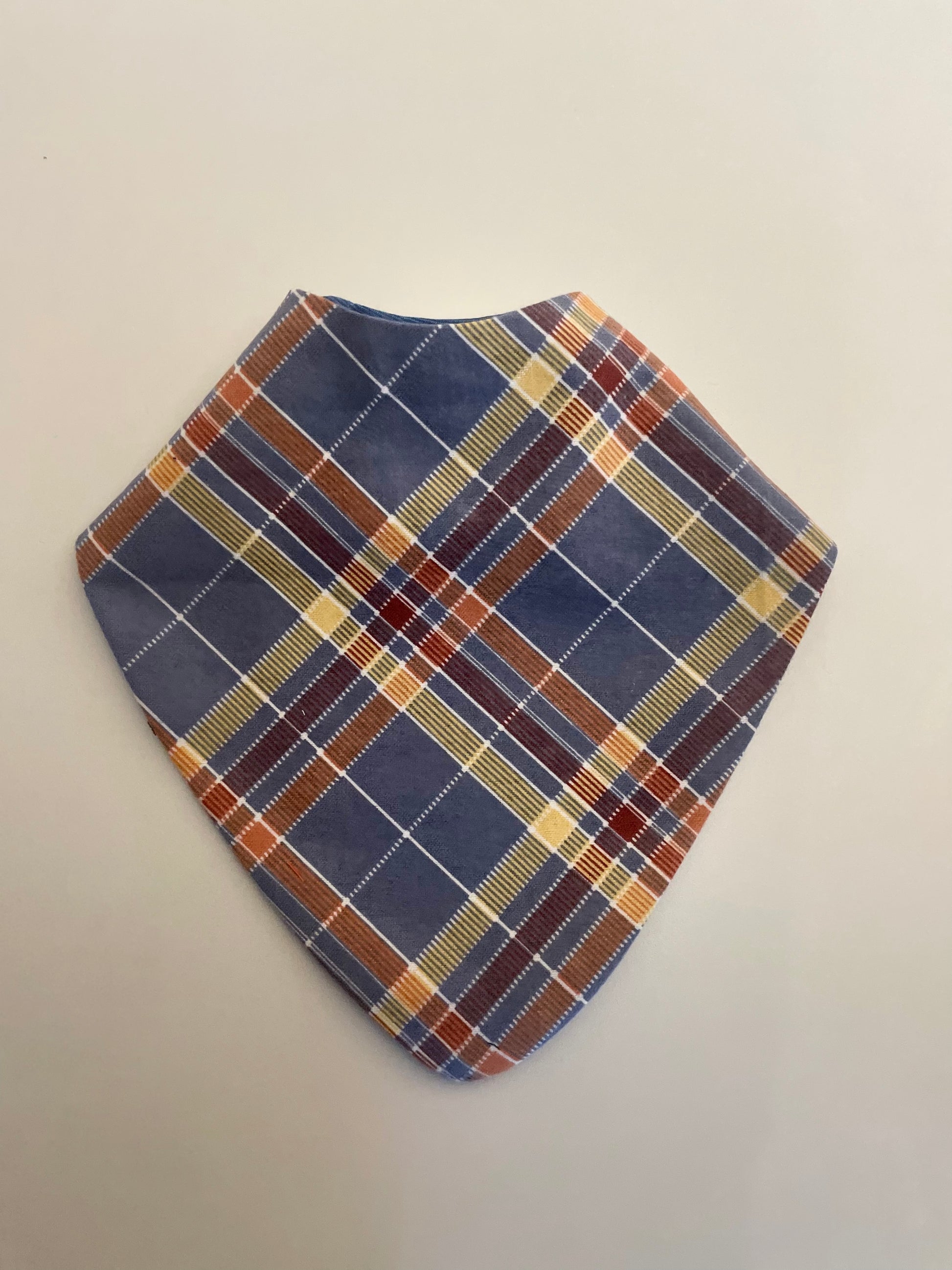 Blue Plaid Puppy Bandana - Jarix Fashions 