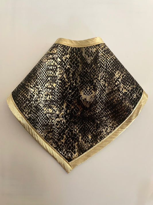 Gold Crackle Puppy Bandana - Jarix Fashions 