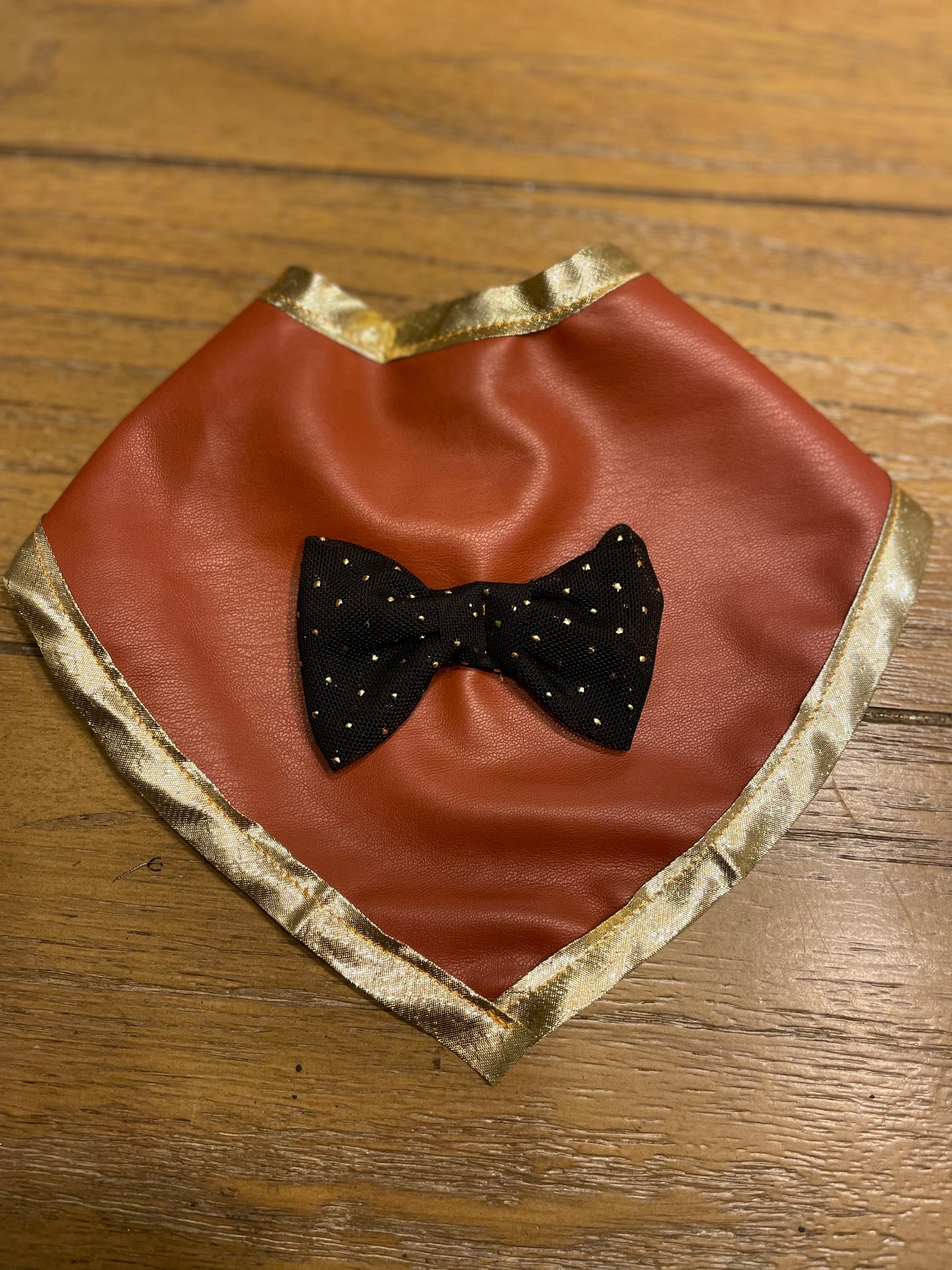 Leather Bow Puppy Bandana - Jarix Fashions 