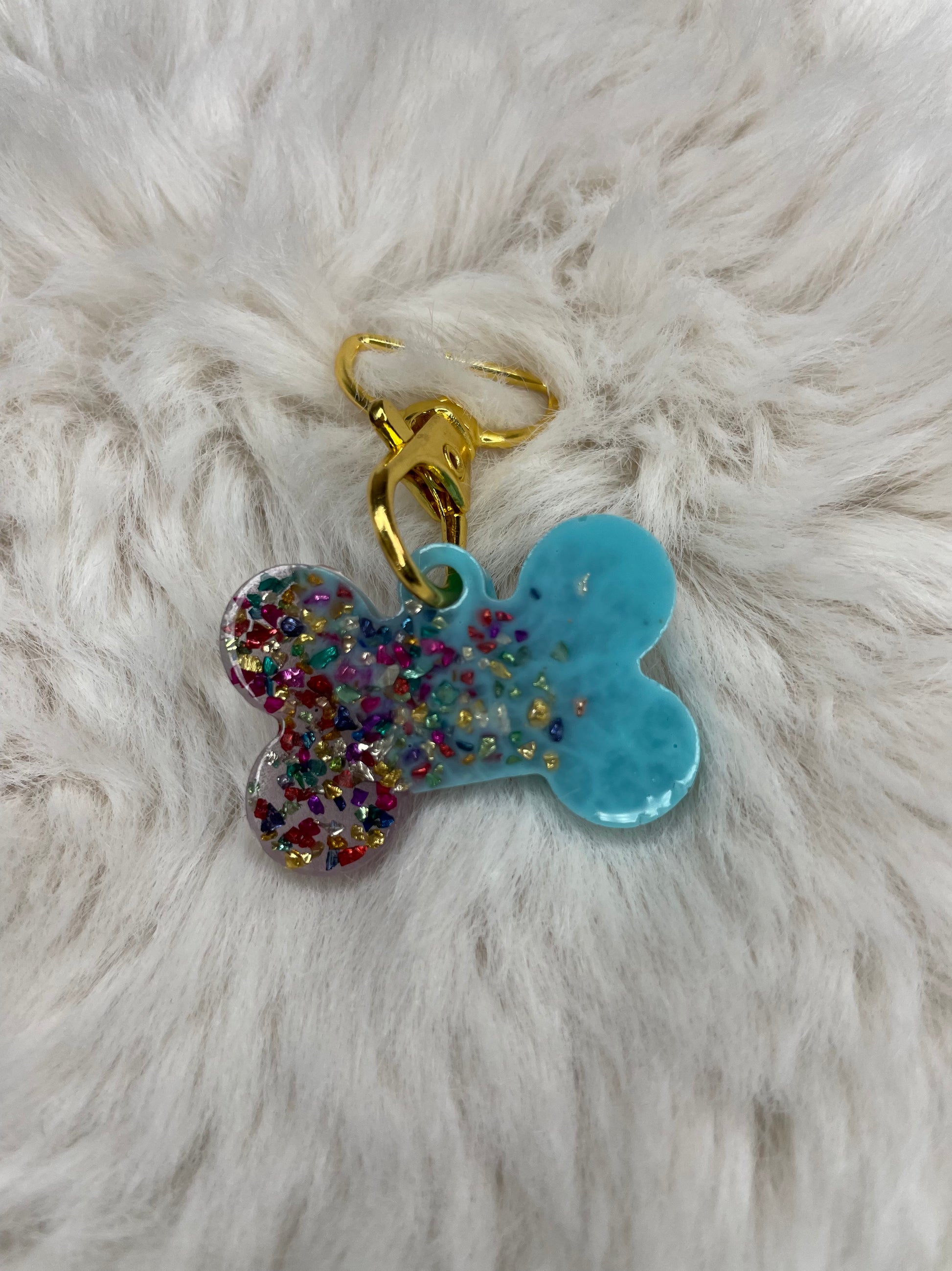 Blue Crystal Dog Tag - Jarix Fashions 