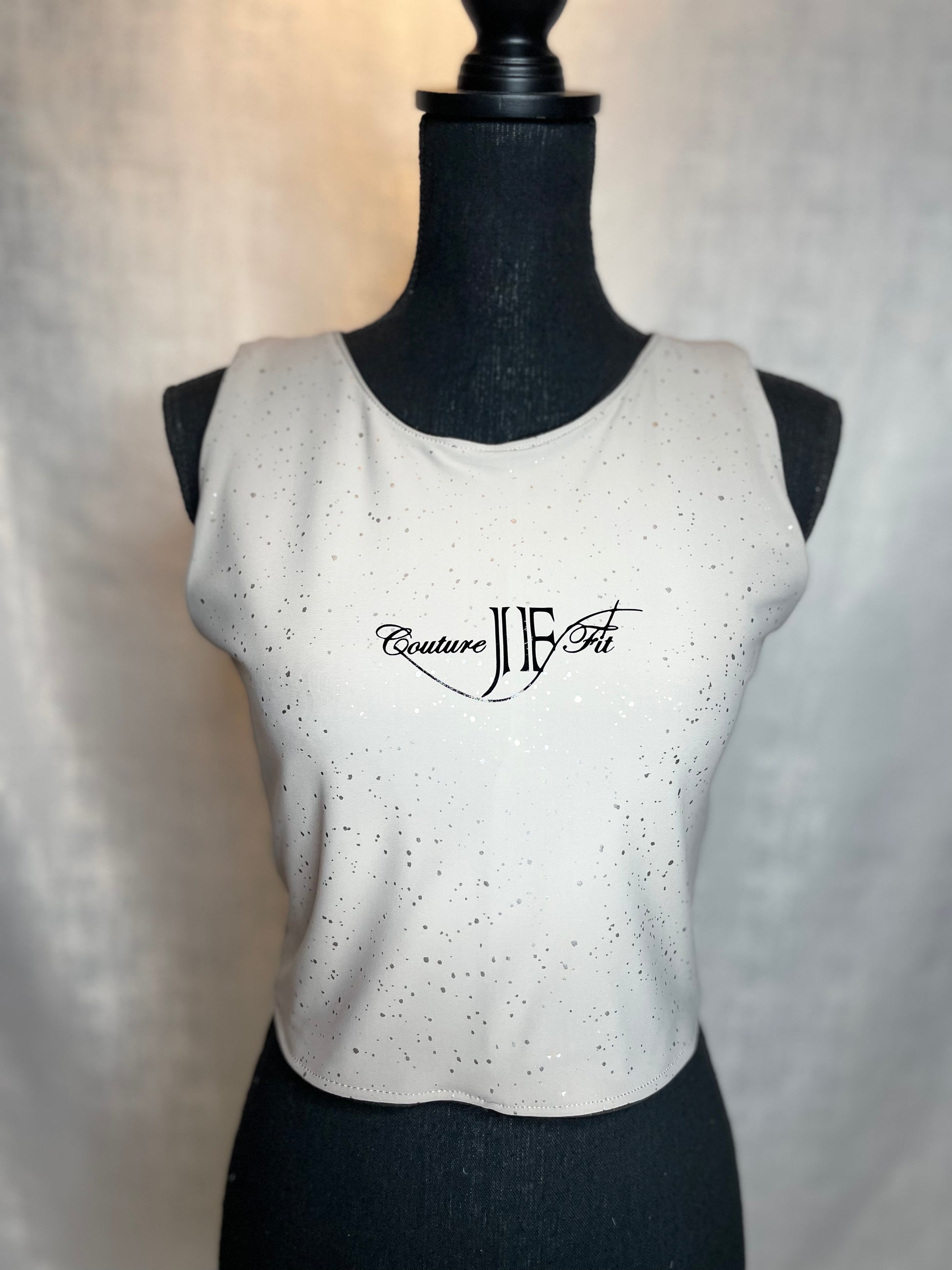 Black and Silver Reversible Crop - Jarix Fashions 