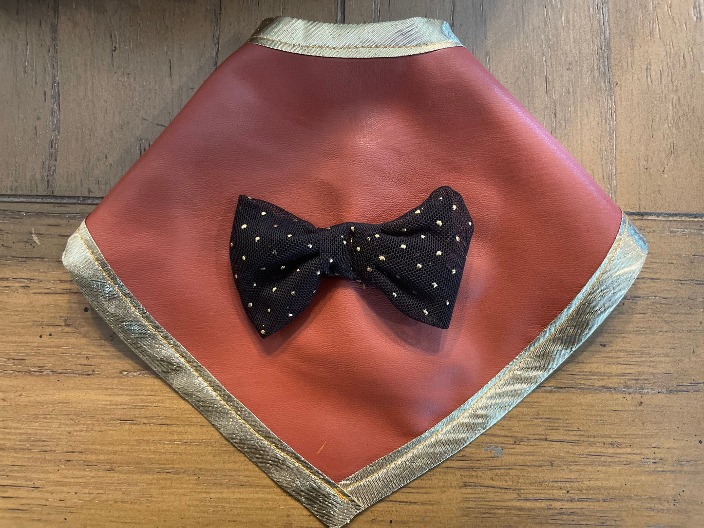 Leather Bow Puppy Bandana - Jarix Fashions 