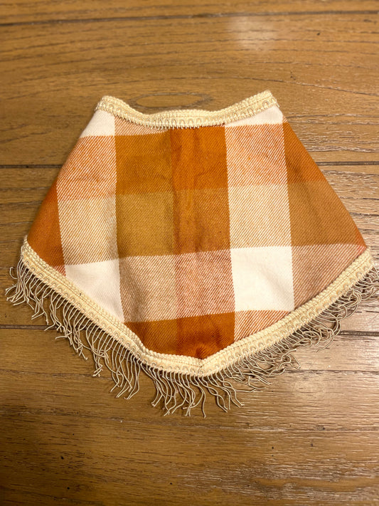 Orange Plaid Puppy Bandana - Jarix Fashions 