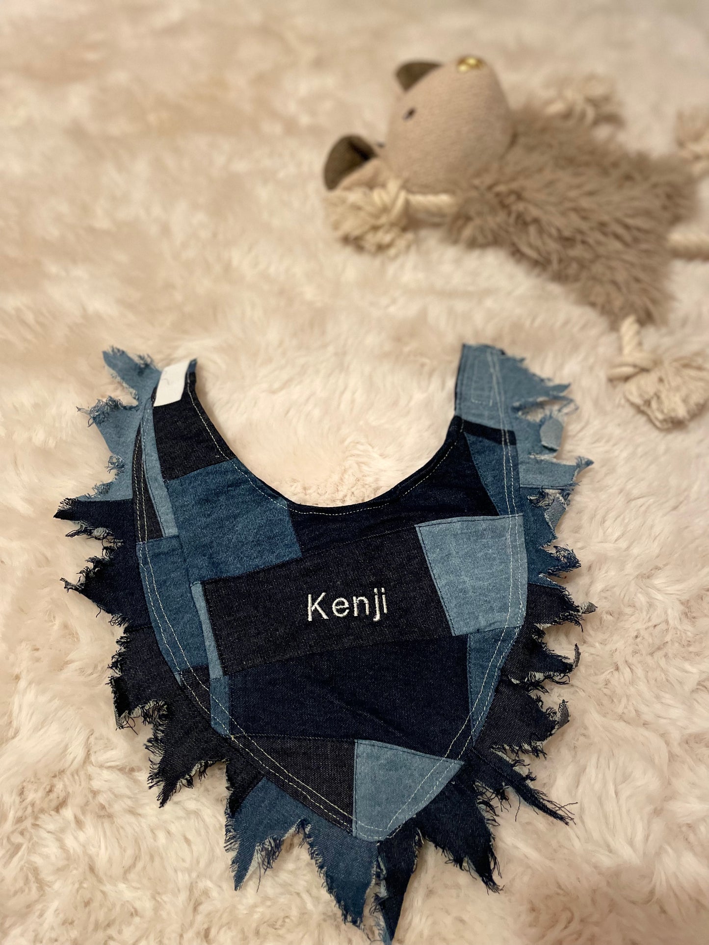 Denim Patch Puppy Bandana - Jarix Fashions 