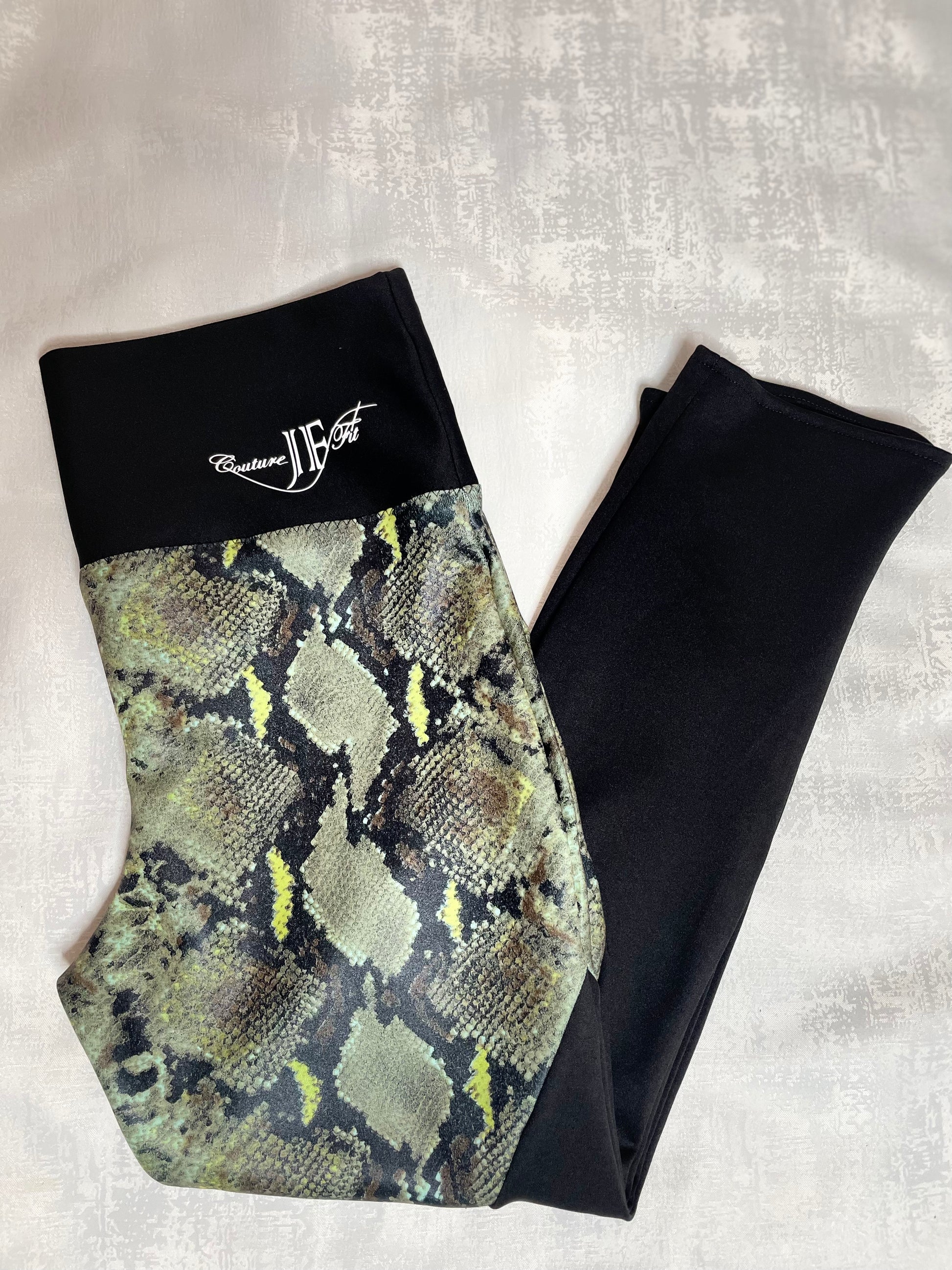 Black Snakeskin Print Leggings - Jarix Fashions 