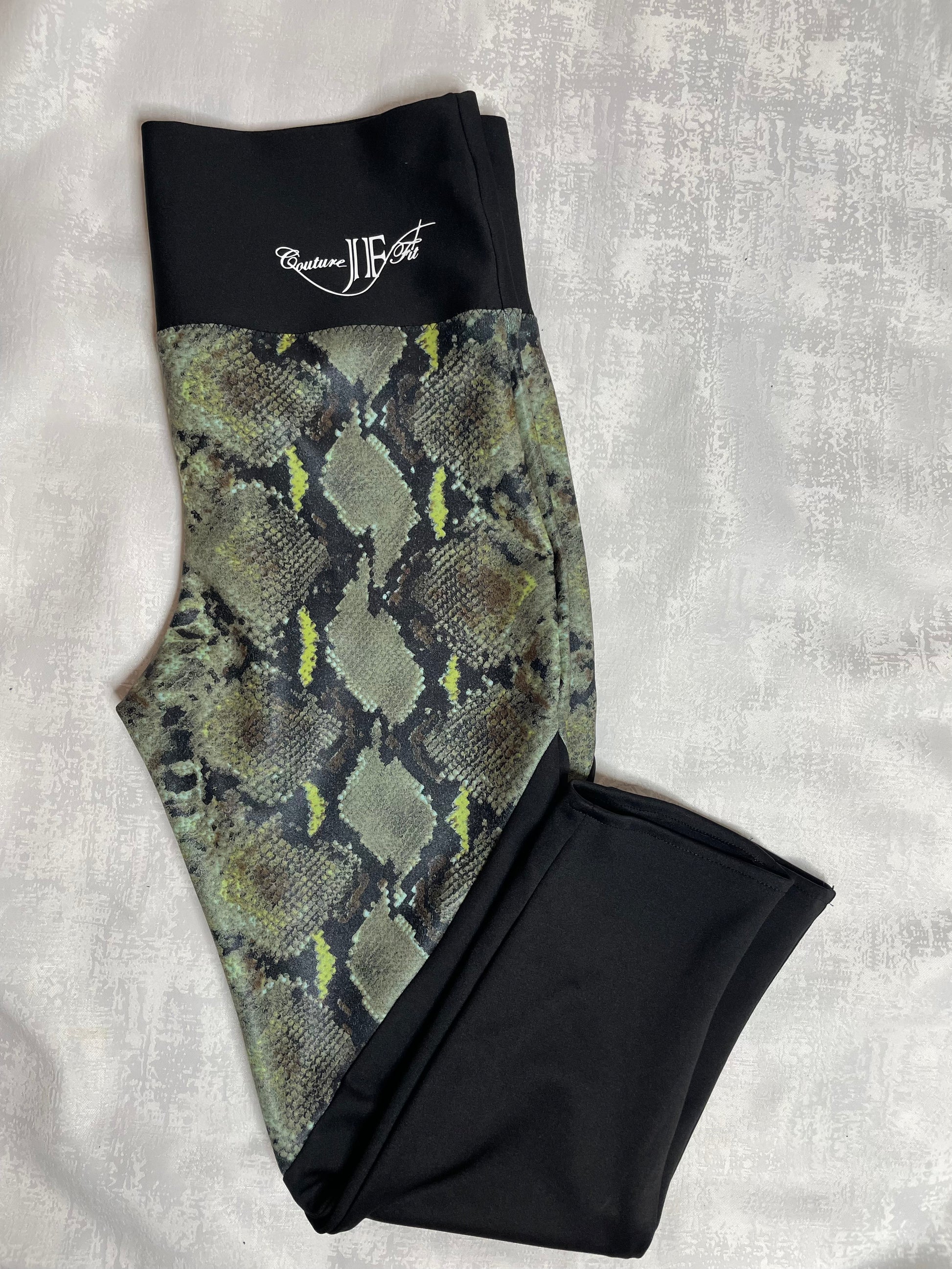 Black Snakeskin Print Leggings - Jarix Fashions 