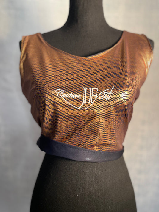 Mix n Match Copper Reversible Crop - Jarix Fashions 