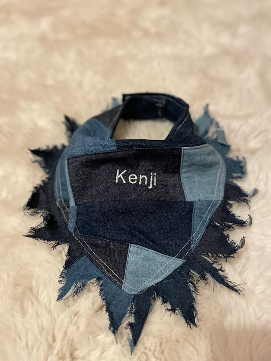 Denim Patch Puppy Bandana - Jarix Fashions 