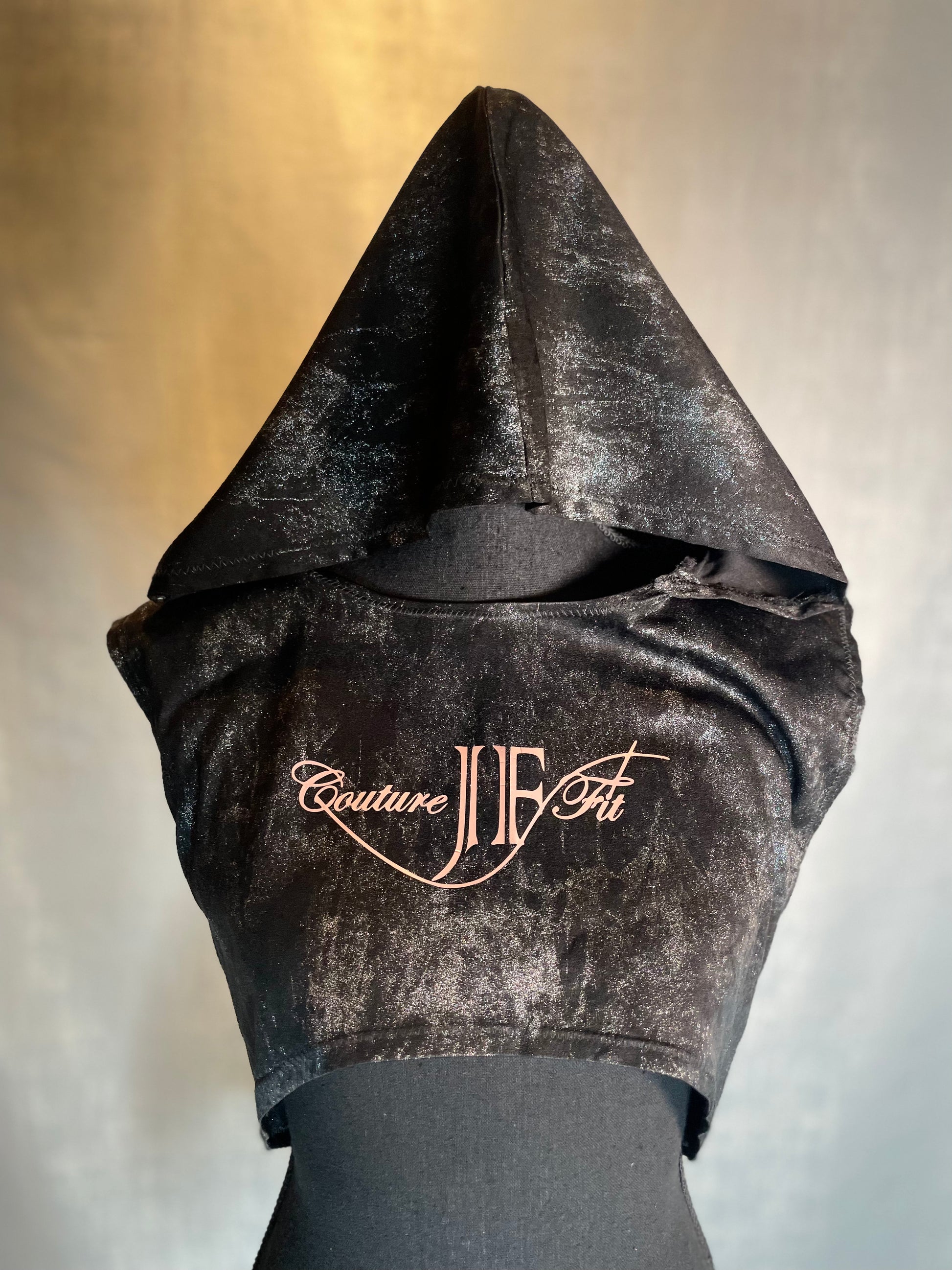 Distressed Crop Hooded Overlay - Jarix Fashions 